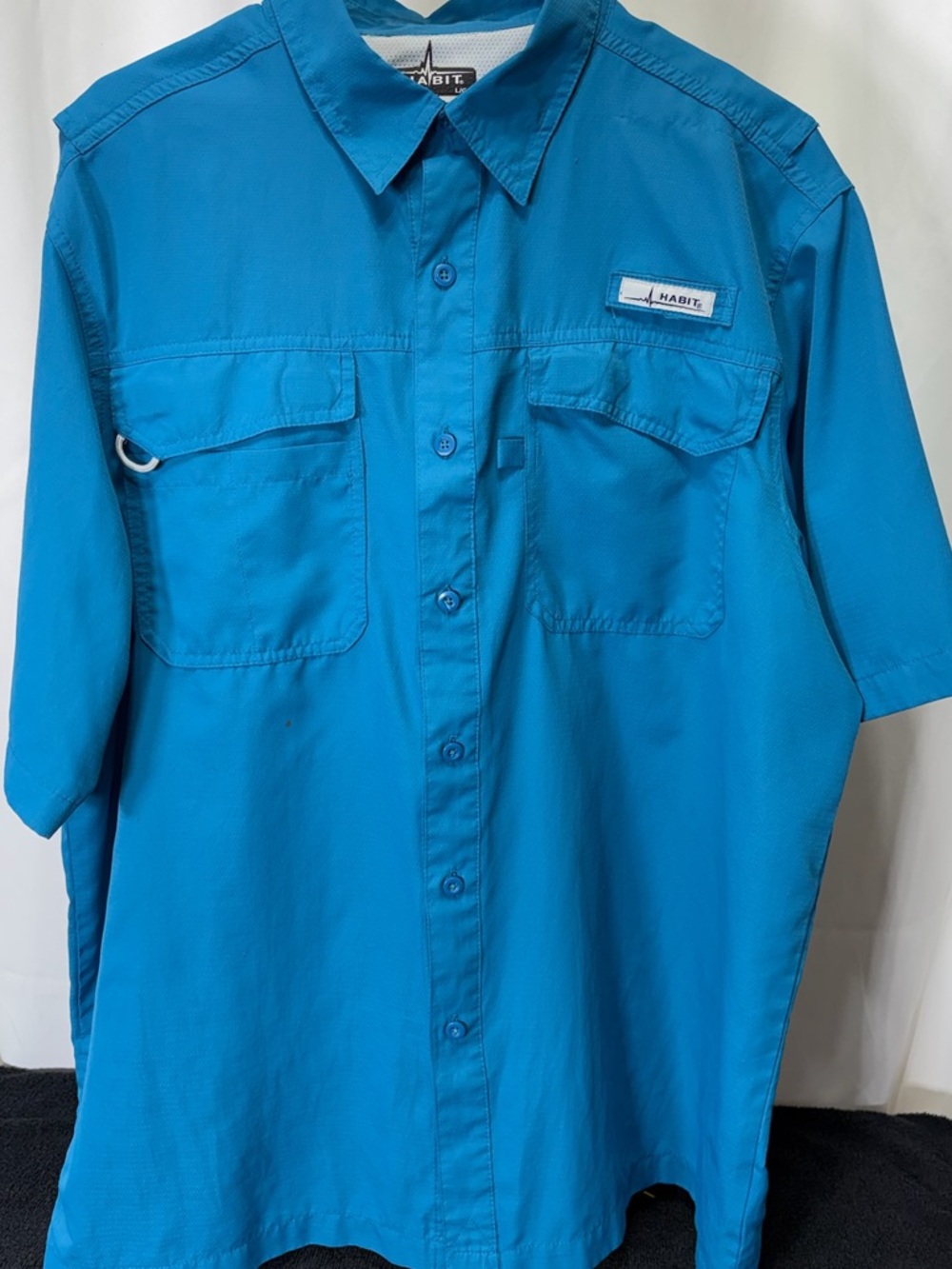 Columbia Men's Short Sleeve Button Down Shirt - Bright Blue 2648
